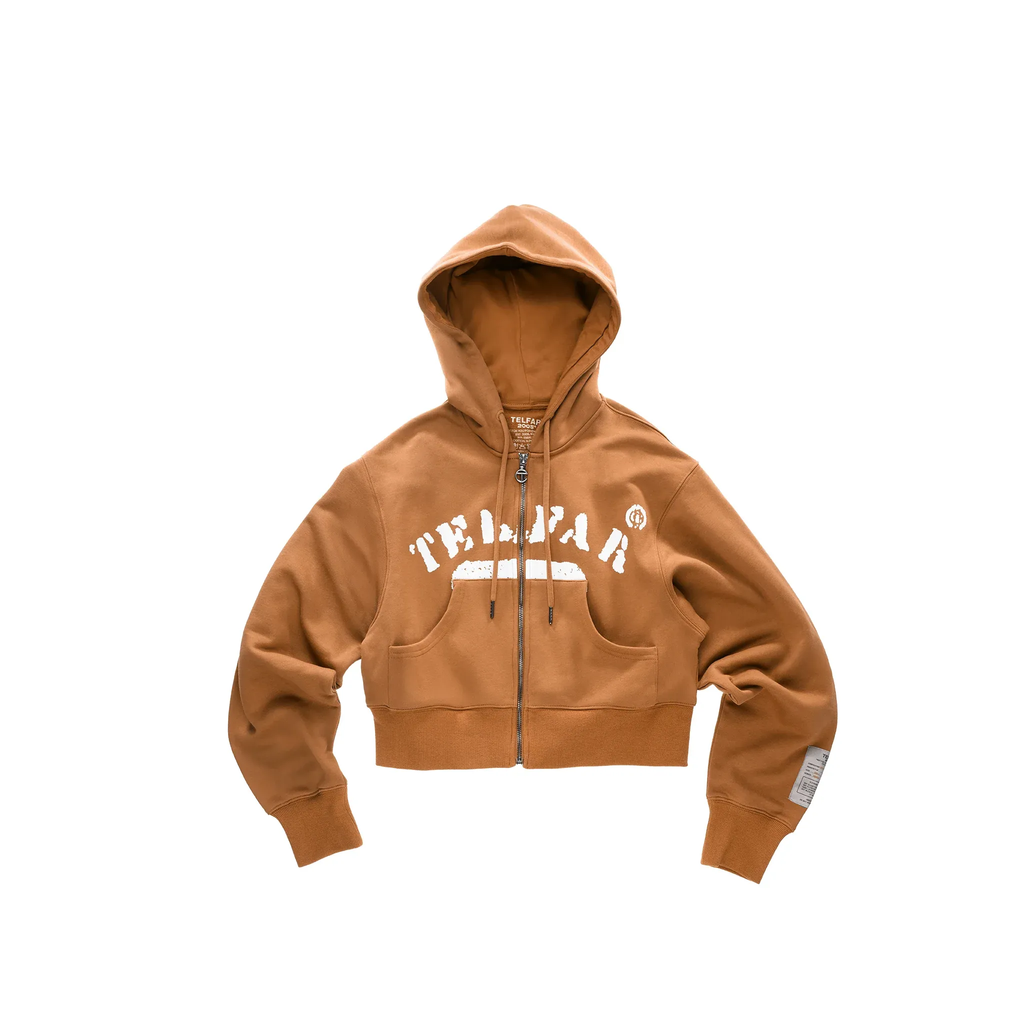 Telfar NYC Crop Zip Up Hoodie