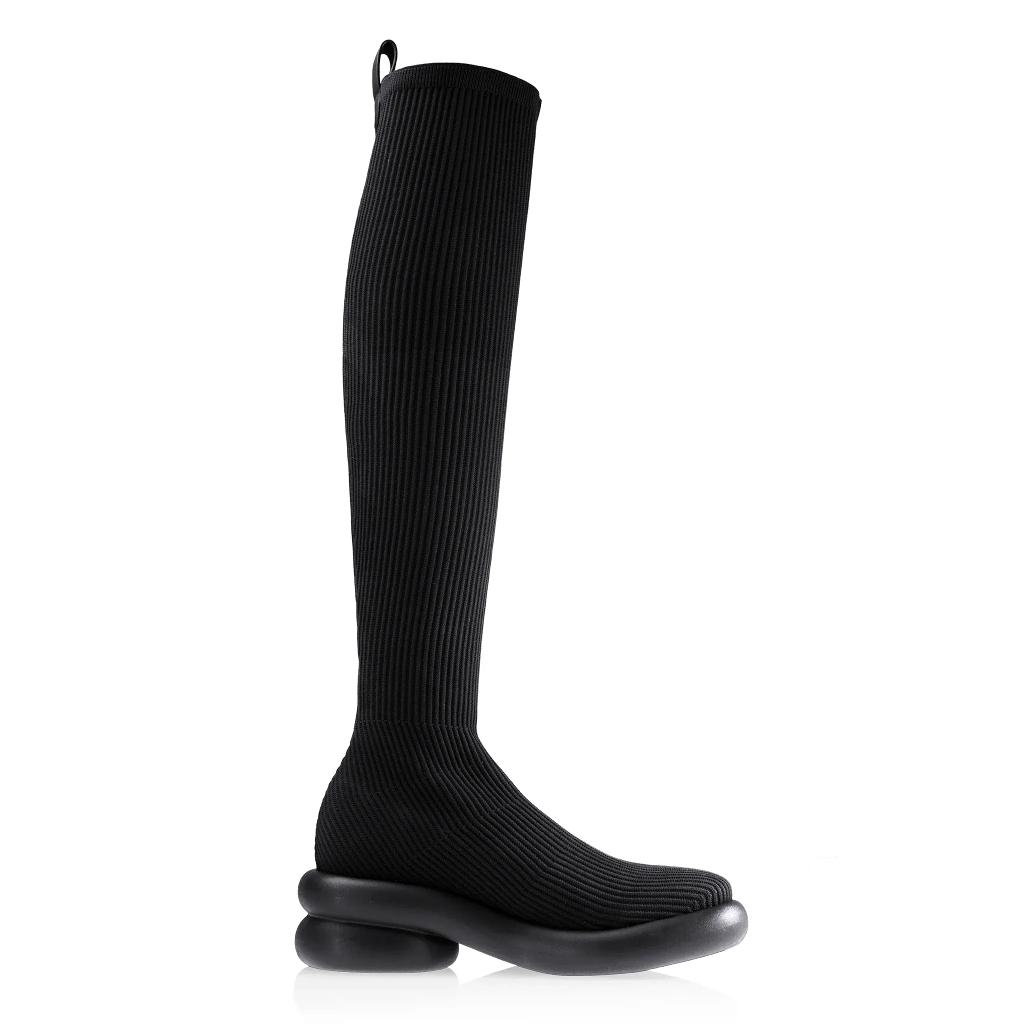 Tall Knit Modular Boot- Black