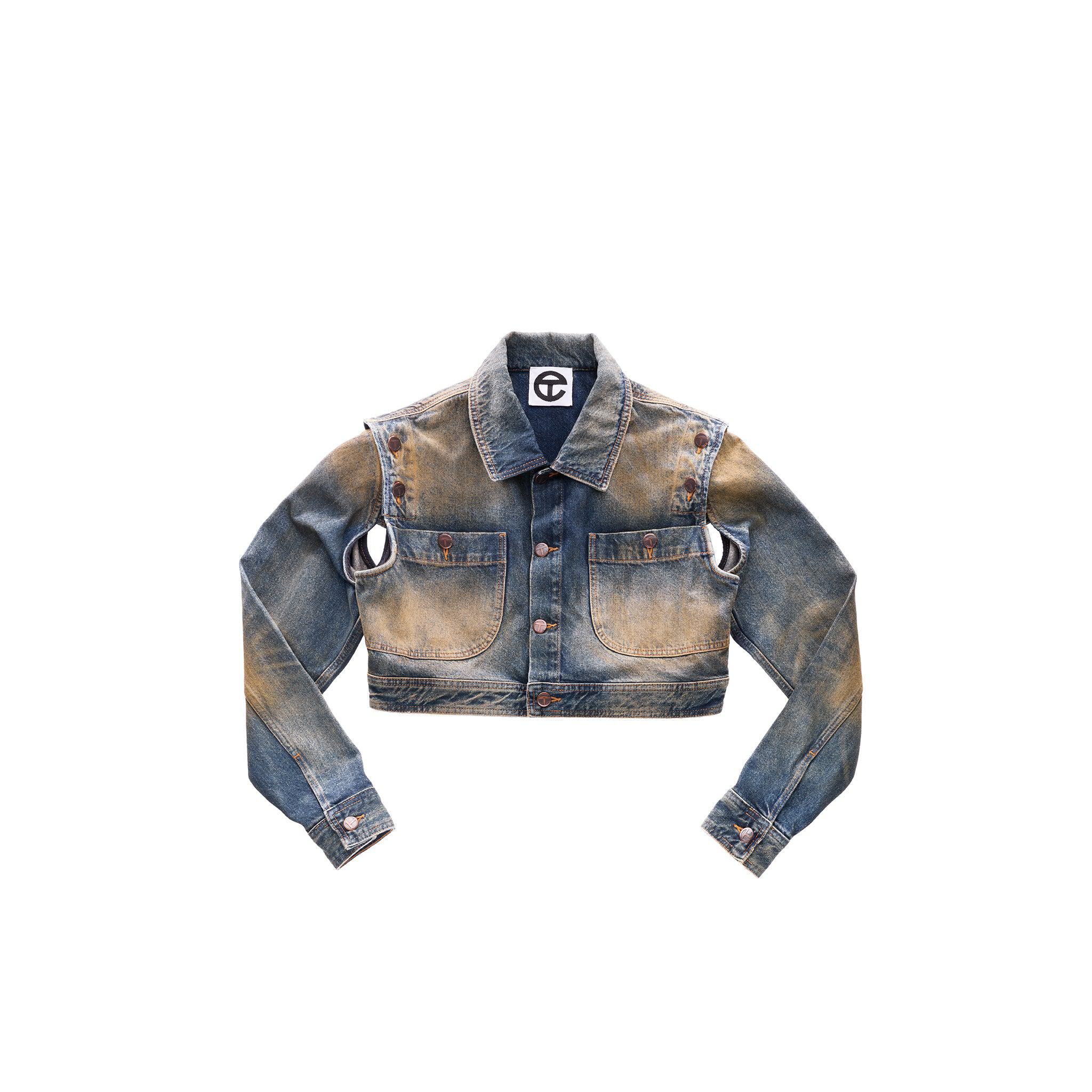 Dirty Cropped Detachable Jean Jacket